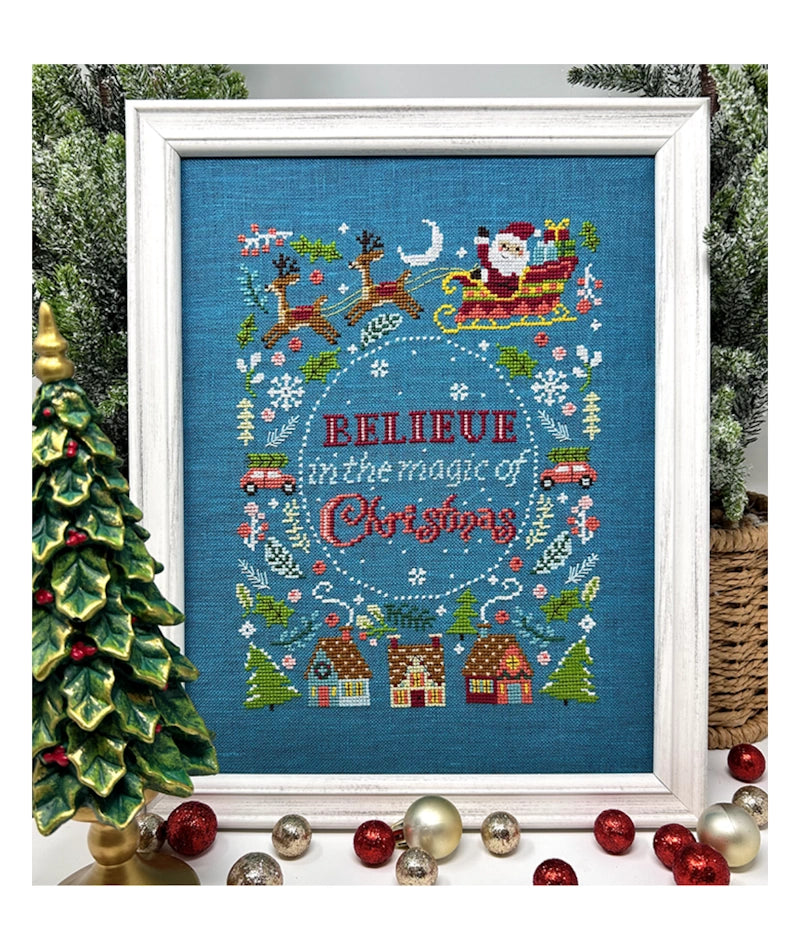 Tiny Modernist MAGIC OF CHRISTMAS Cross Stitch Pattern