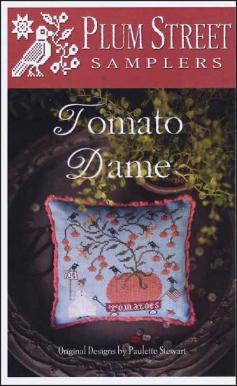 Tomato Dame Cross Stitch Pattern by Plum Street Samplers
