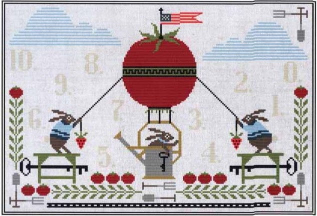 Tomato Garden Adventure Cross Stitch Pattern by Artful Offerings