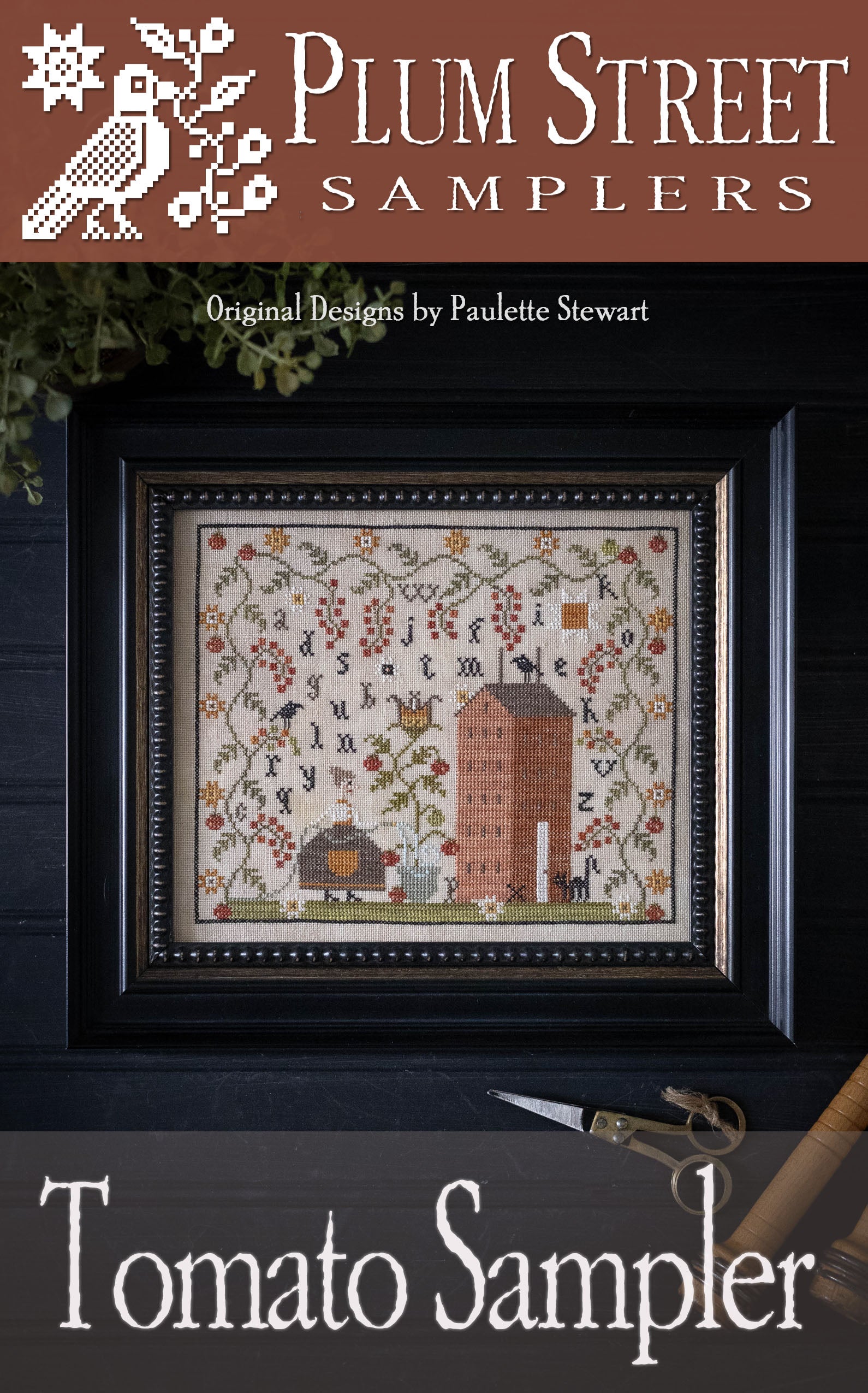 Tomato Sampler Cross Stitch Pattern by Plum Street Nashville Market