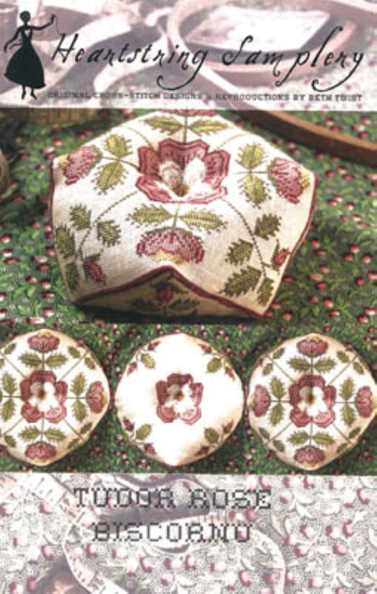 Tudor Rose Biscornu by Heartstring Samplery