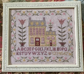 Tulip House Sampler Cross Stitch Pattern by Pansy Patch Quilts and Stitchery