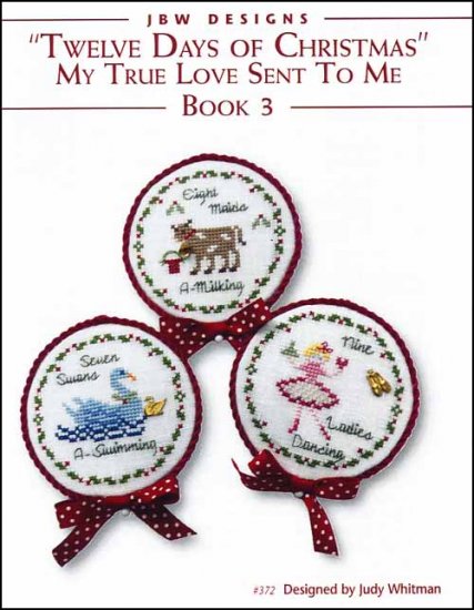 Twelve Days of Christmas Book 3 Cross Stitch Pattern by JBW Designs