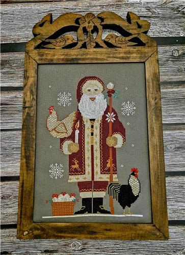 Twin Peak Santa 2024 Cross Stitch Pattern by Twin Peak Primitives