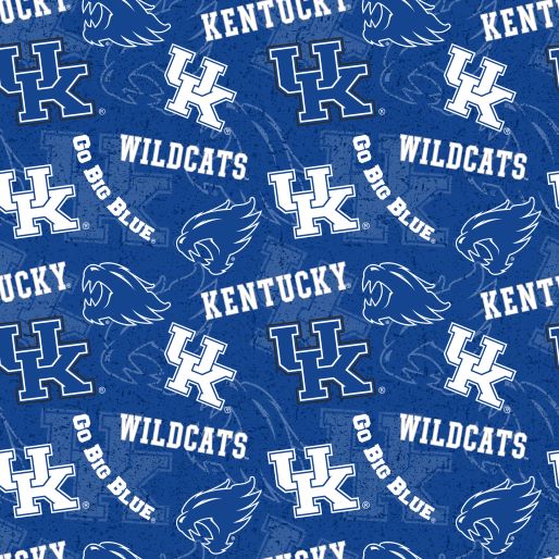 University of Kentucky Blue Tone on Tone Fabric Yardage