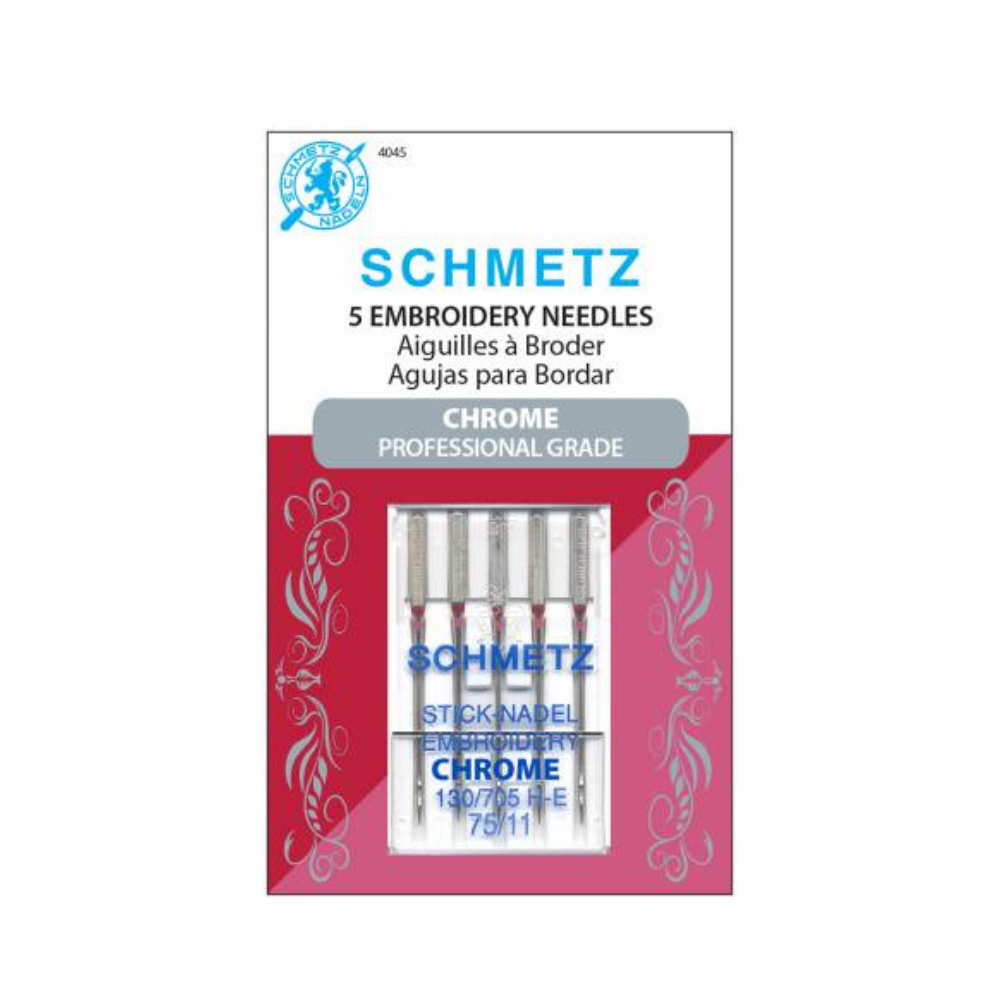 Schmetz Chrome Embroidery Machine Needles 75/11 #4045