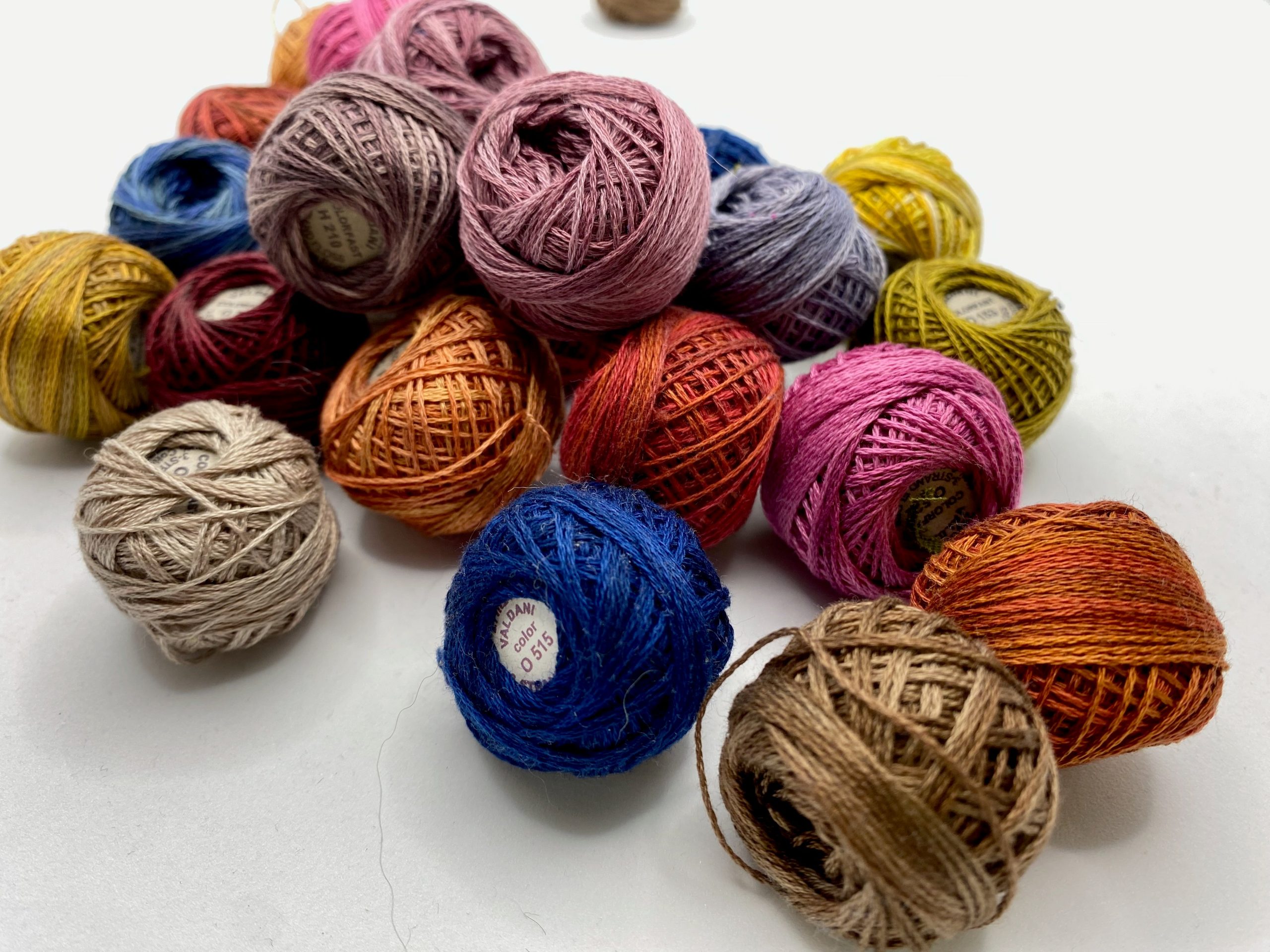 Valdani hand-dyed 3-strand Cotton Floss, Assorted Colors