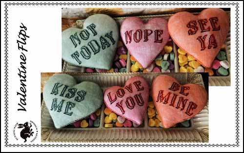 Valentine Flips Cross Stitch Pattern by Running With Needles & Scissors