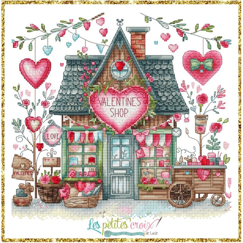 Valentines Shop Cross Stitch Pattern by Les Petites Croix de Lucie