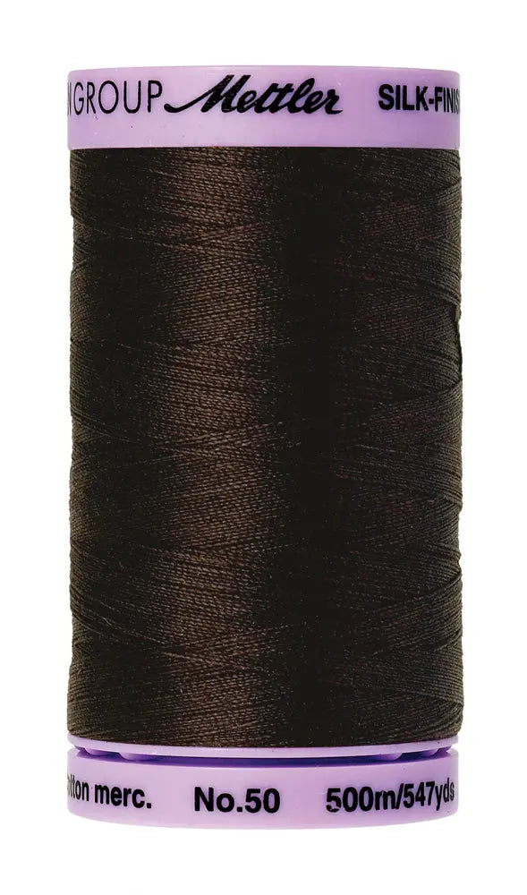 Mettler Cotton Silk Finish 50wt Very Dark Brown