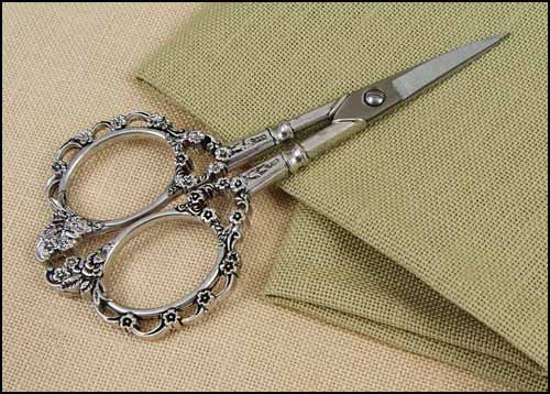 Victorian Embroidery Scissors in Silver by Yarn Tree