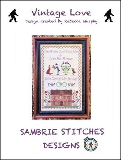 Vintage Love Cross Stitch Pattern by SamBrie Stitches Designs