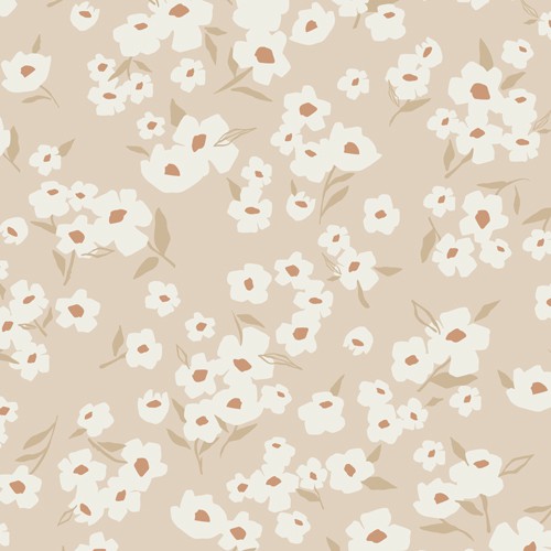 Spring Daisies Ecru 108" Wide Quilt Backing Fabric