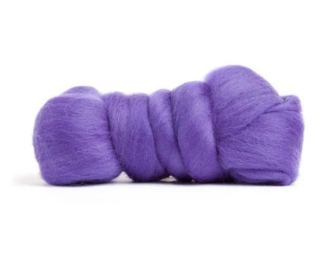 Merino Wool Top Roving Violet Purple