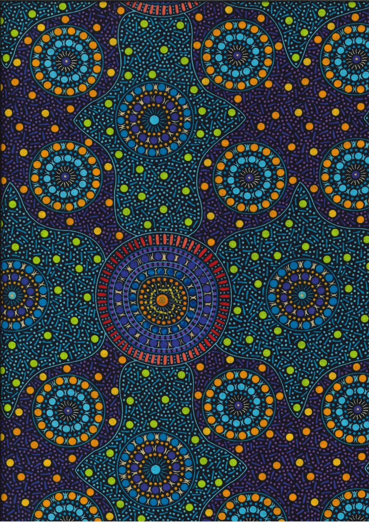 Waterhole and Riverbed Purple Fabric Yardage