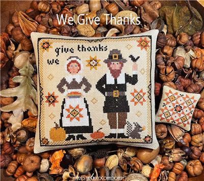 We Give Thanks Cross Stitch Pattern by The Calico Confectionery