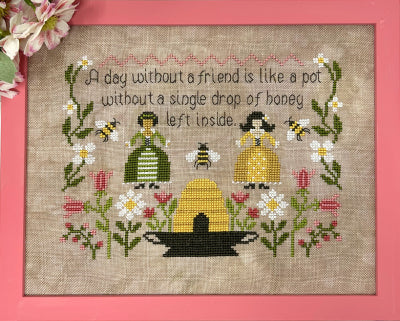 We Should Bee Friends Cross Stitch Pattern by Tiny Modernist