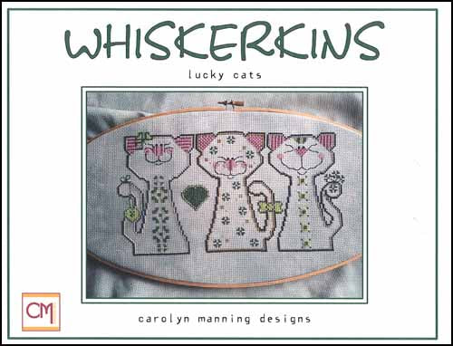 Whiskerkins Lucky Cats Cross Stitch Pattern by CM Designs