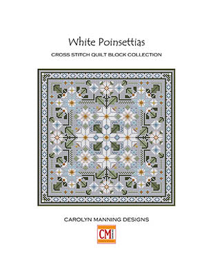 White Poinsettias Cross Stitch Pattern by CM Designs