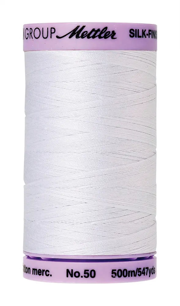 Mettler Cotton Silk Finish 50wt White