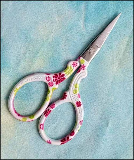 White/Pink Embroidery Scissors by Yarn Tree