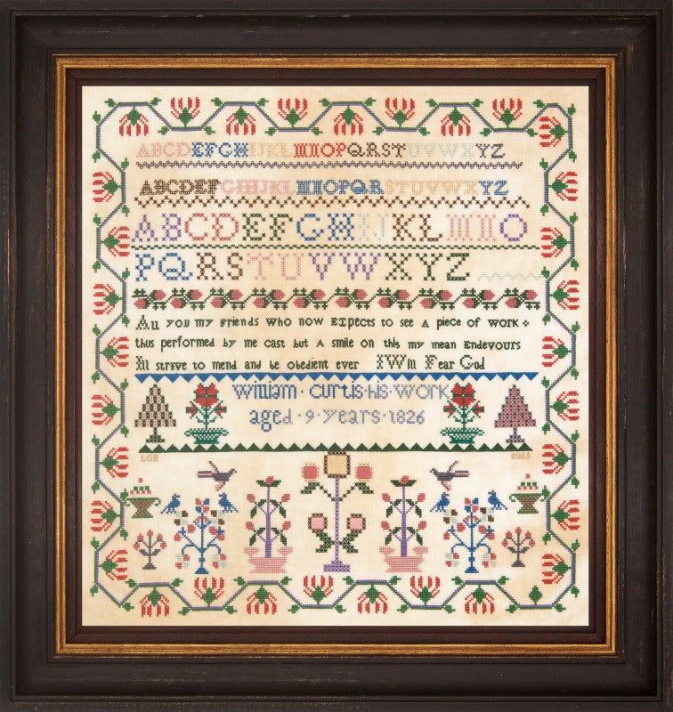 William Curtis 1826 ~ The 2026 Lord of the May | Cross Stitch Pattern by Hands Across the Sea Samplers