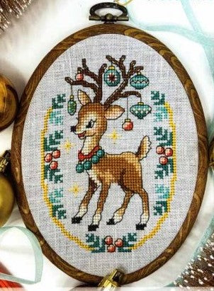Winter Deer Cross Stitch Pattern by Tiny Modernist