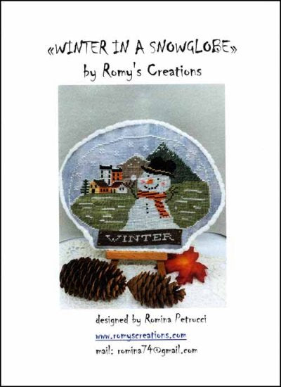 Winter In a Snowglobe Cross Stitch Pattern by Romy's Creations