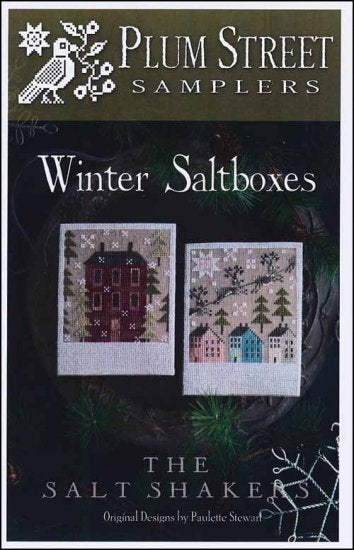 Winter Saltboxes Cross Stitch Pattern by Plum Street Samplers