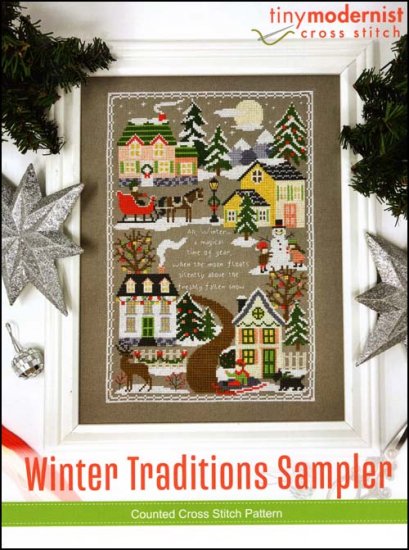 Winter Traditions Sampler Cross Stitch Pattern by Tiny Modernist