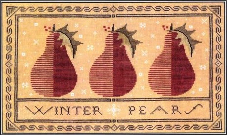Winter Pears Cross Stitch Pattern by Artful Offerings