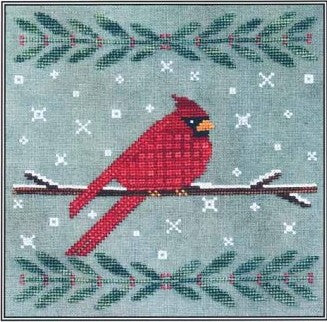 Wintertide Cardinal Cross Stitch Pattern by Artful Offerings