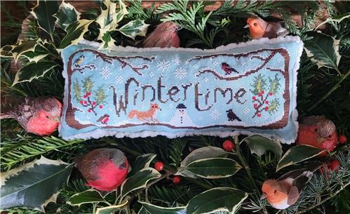 Wintertime Cushion Cross Stitch Pattern by crowsfeetstitching