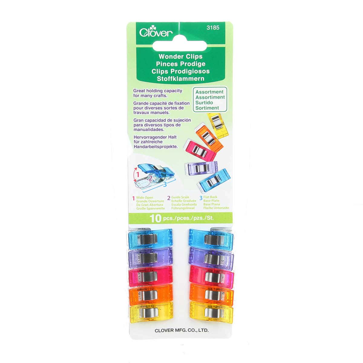 Wonder Clips Assorted Colors 10ct