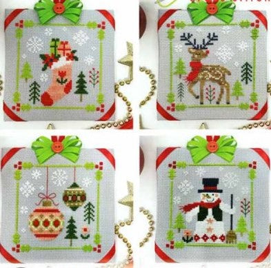 Woodland Christmas Part 1-4 Cross Stitch Pattern by Tiny Modernist