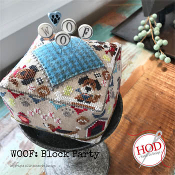 Woof: Block Party Series Cross Stitch Pattern