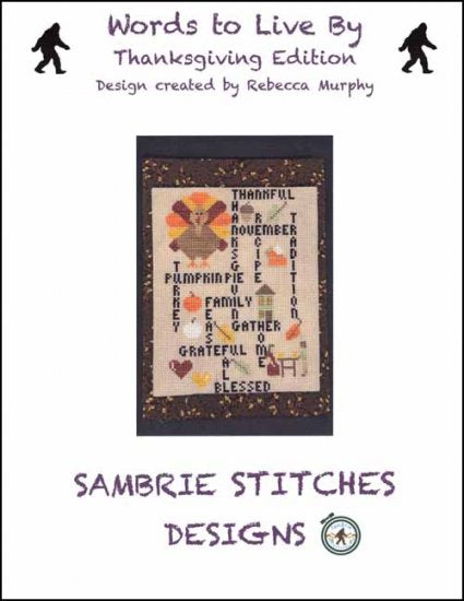 Words to Live By: Thanksgiving Edition Cross Stitch Pattern by SamBrie Stitches Designs