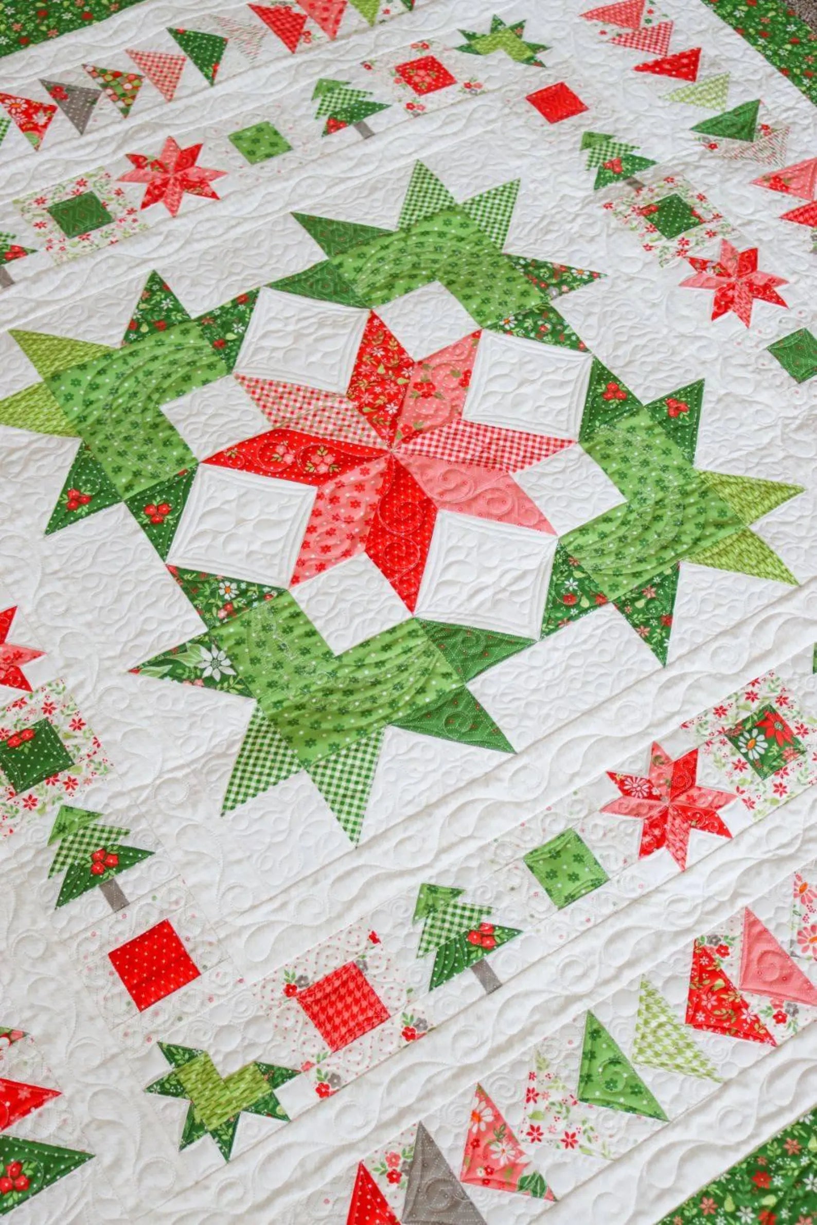 Wreath & Pine Quilt Pattern by A Quilting Life