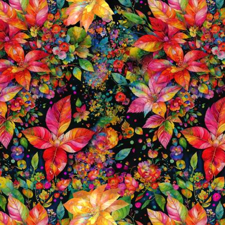 Rainbow Yuletide Blooms - Poinsettia