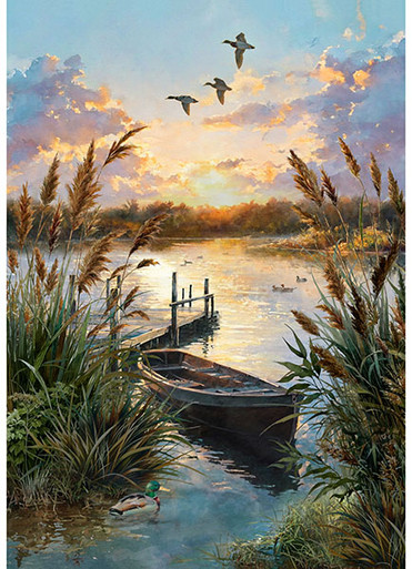 Hoffman Lakeside Echo PANEL X5664-311 Lake Ducks43" Wide