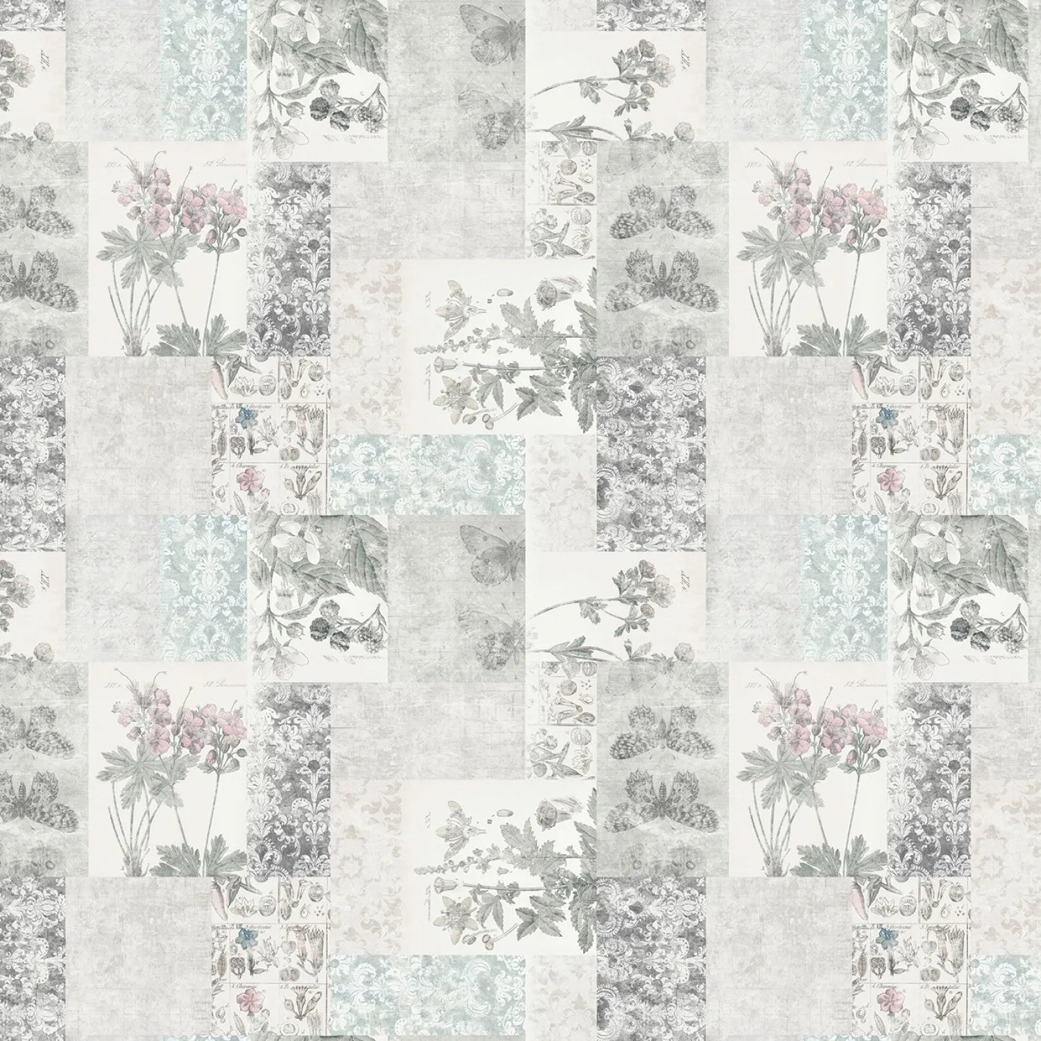 Harmony Light Pewter Patchwork Fabric Yardage