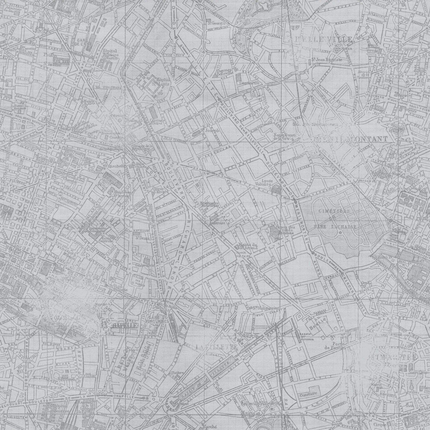 Harmony Light Gray Streets Fabric Yardage