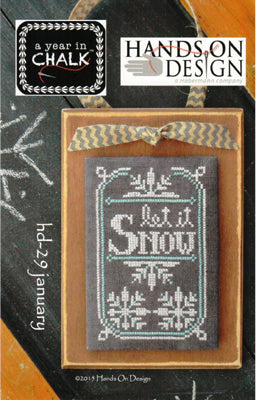 January: A Year In Chalk Series Cross Stitch Pattern by Hands On Design