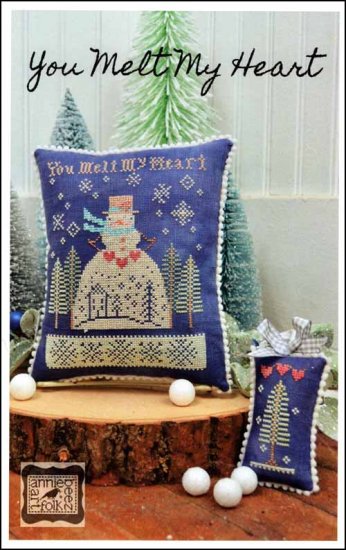 You Melt My Heart Cross Stitch Pattern by Annie Beez Folk Art