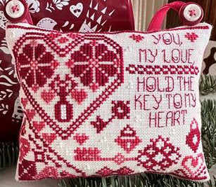 You, My Love - A Quaker Valentine Cross Stitch Pattern by Luhu Stitches