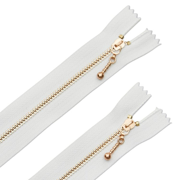 Droplet Pull Zipper, 8 ", Rose Gold