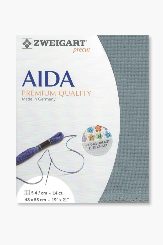 ZWEIGART Aida 3706 – Precut Cotton Aida Fabric 14 Count – Colour 594 – (48 × 53 cm)