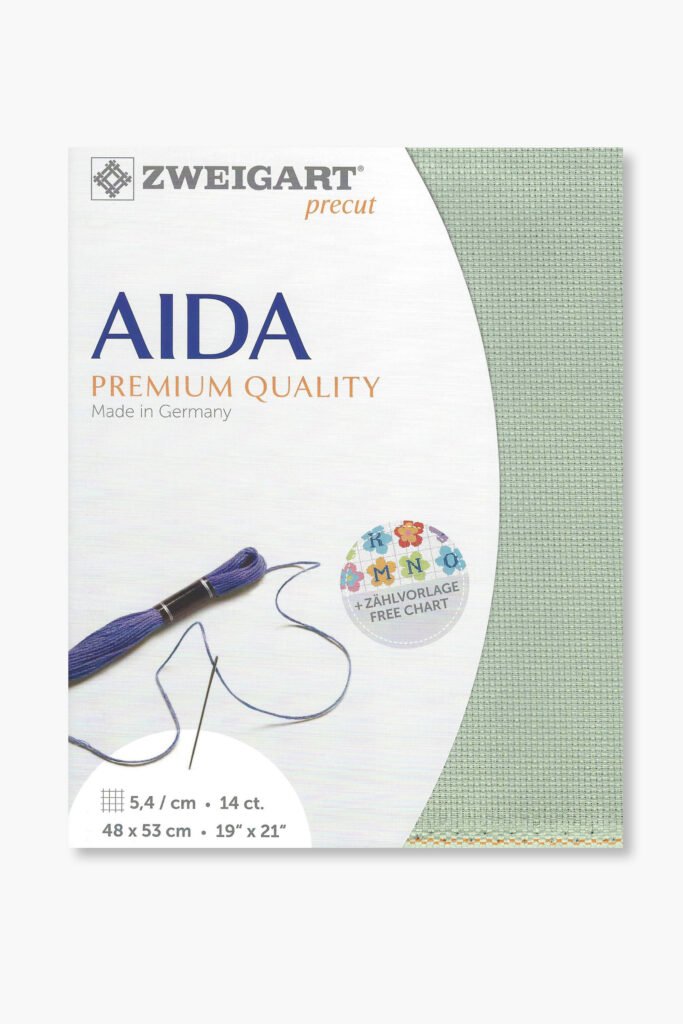 ZWEIGART Aida 3706 – Precut Cotton Aida Fabric 14 Count – Colour 611 – (48 × 53 cm)