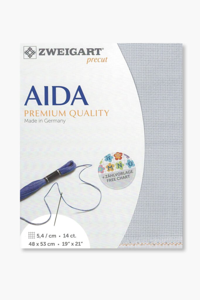 ZWEIGART Aida 3706 – Precut Cotton Aida Fabric 14 Count – Colour 713 – (48 × 53 cm)