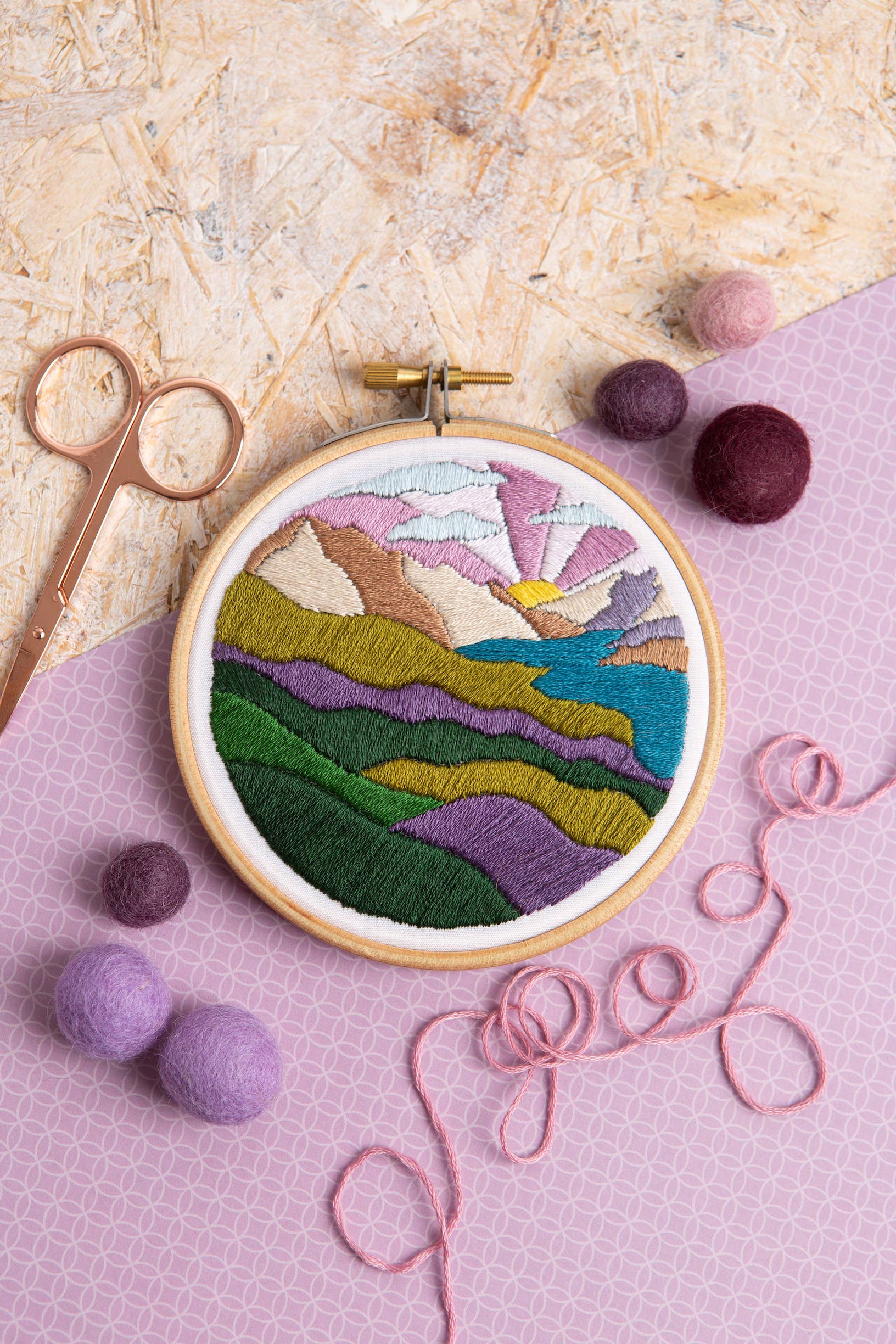 Highland Hike Mini Embroidery Kit